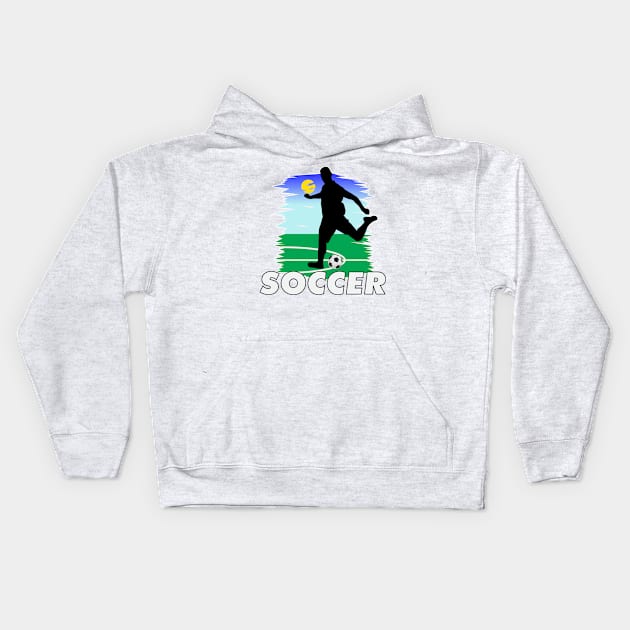 Soccer forward Kids Hoodie by STARSsoft